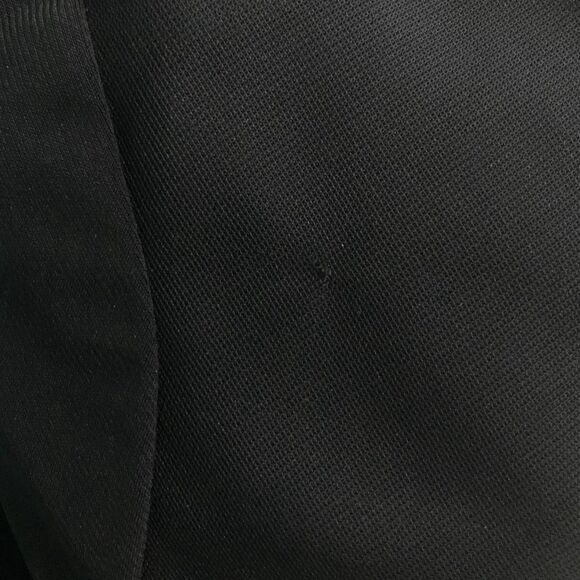 Blouse Black Large Short Sleeve Sheer Top Buttons Flaw - Picture 8 of 9